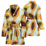 Watercolor Papaya Pattern Women'S Bathrobe