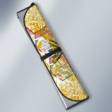 Cool Bee Honeycomb Leaves Pattern Car Sun Shade