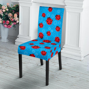 Ladybug Pattern Print Design 02 Dining Chair Slipcover