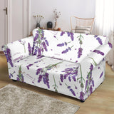 Lavender Flower Design Pattern Loveseat Couch Slipcover