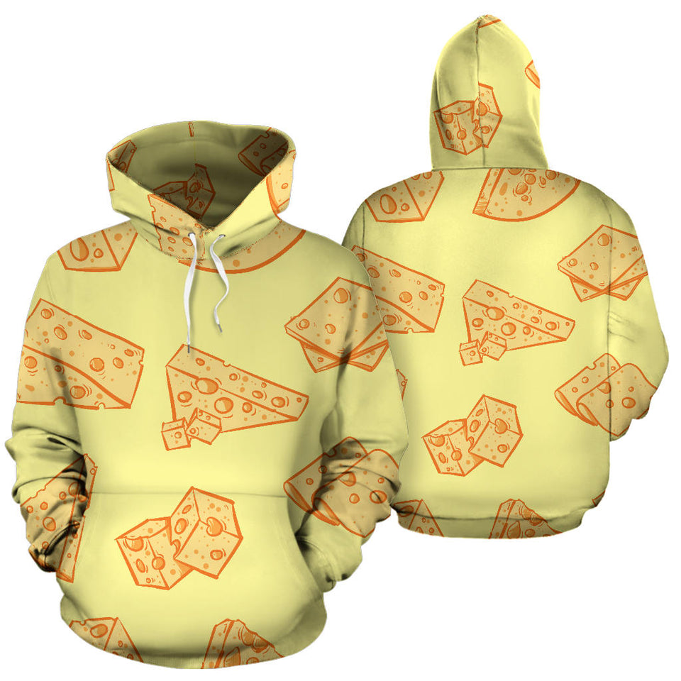 Cheese Design Pattern Men Women Pullover Hoodie