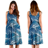 Shark Hand Drawn Sleeveless Midi Dress