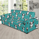 Hand Drawn Boston Terrier Dog Pattern Sofa Slipcover