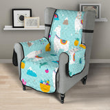 Llama alpaca cactus leaves pattern Chair Cover Protector