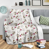 English Bulldog Pattern Print Design 01 Premium Blanket