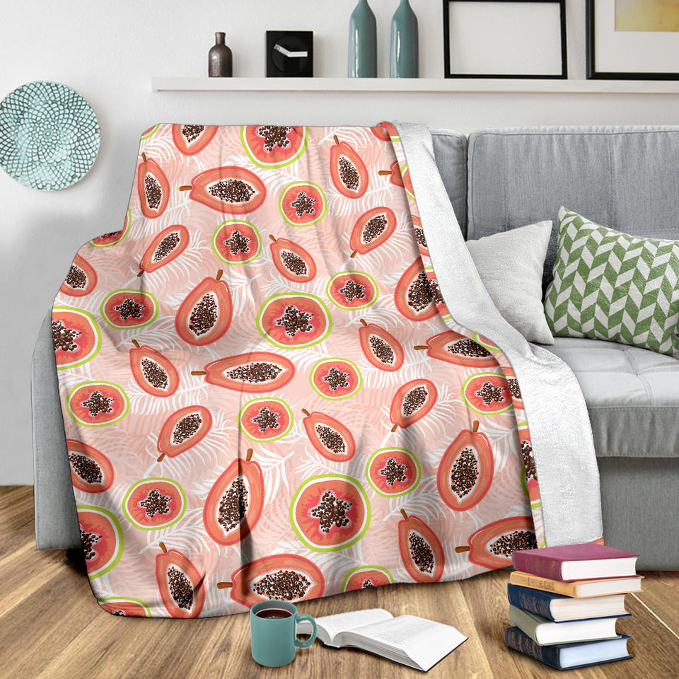 Papaya Leaves Pattern Premium Blanket