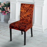 Cocoa Beans Tribal Polynesian Pattern Dining Chair Slipcover