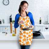 Orange Maple Leaf Pattern Adjustable Apron