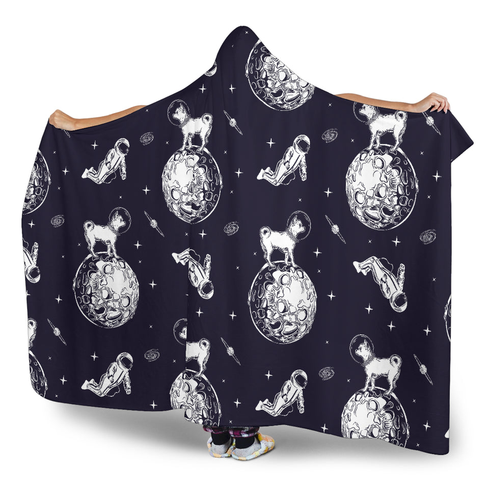 Chihuahua Space Helmet. Astronaut Pattern Hooded Blanket