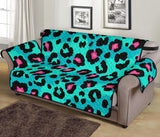 Green leopard skin print pattern Sofa Cover Protector