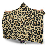 Leopard Print Design Pattern Hooded Blanket