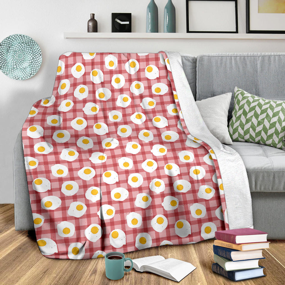 Fried Eggs Pattern Print Design 03 Premium Blanket