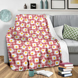Fried Eggs Pattern Print Design 03 Premium Blanket