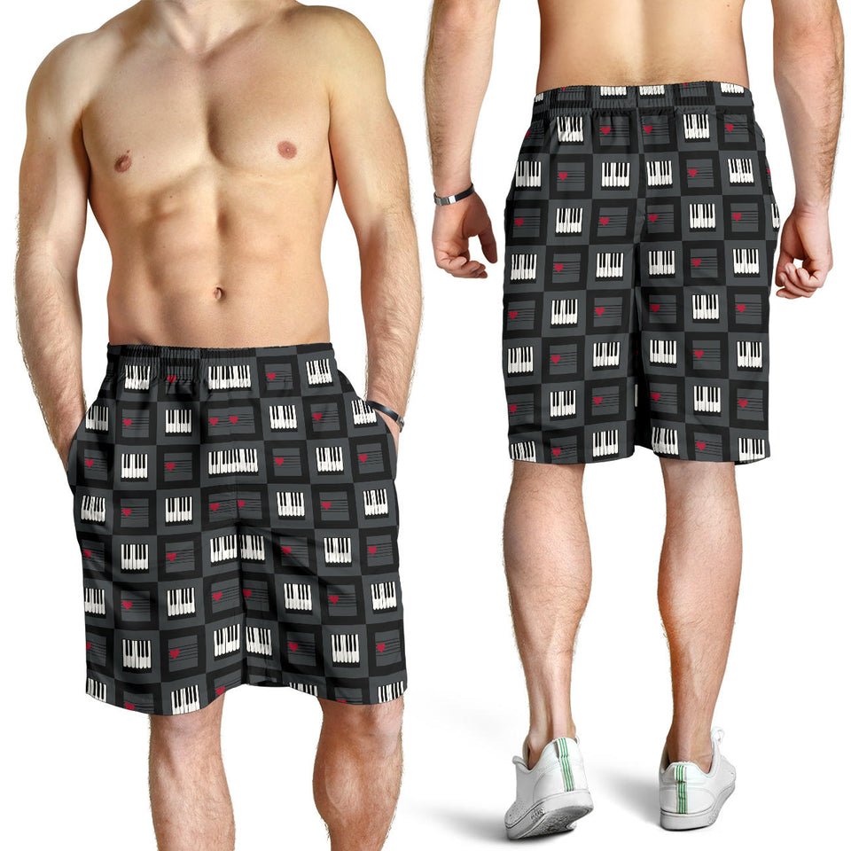 Piano Pattern Print Design 05 Men Shorts
