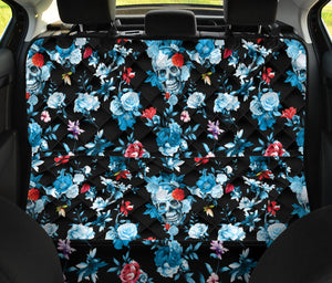 Skull Flower Roses Leave Pattern Dog Car Seat Covers