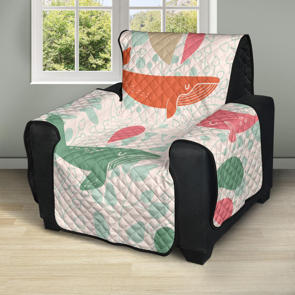 Cute whale pattern Recliner Cover Protector