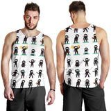 Cute ninja katana sword pattern Men Tank Top