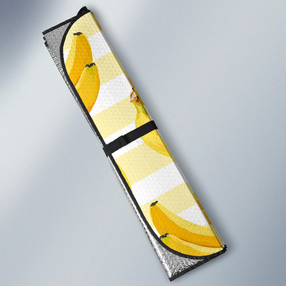 Banana Pattern Blackground Car Sun Shade