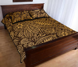 cocoa beans tribal polynesian pattern background Quilt Bed Set