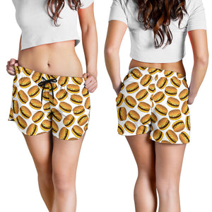 Hamburger Pattern Print Design 03 Women Shorts