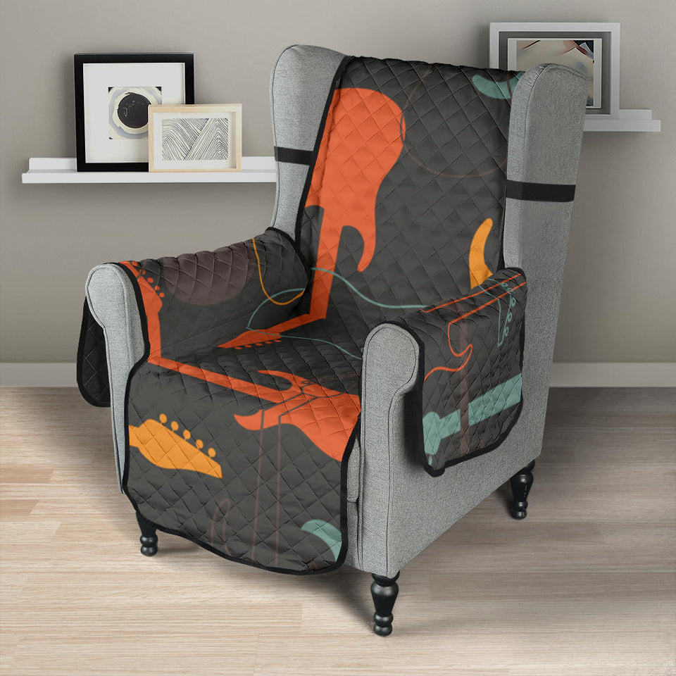 electric guitars pattern Chair Cover Protector