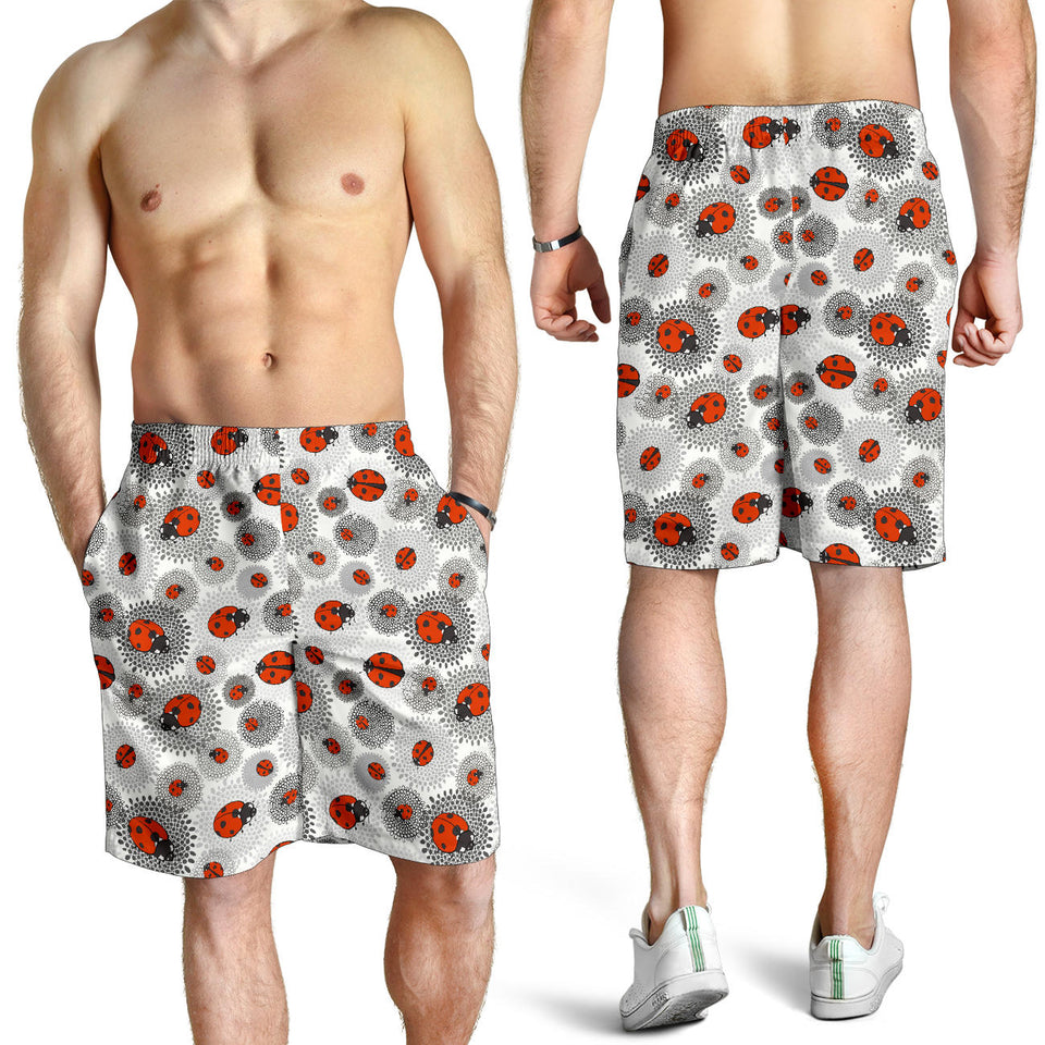 Ladybug Pattern Print Design 05 Men Shorts