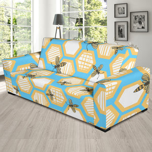 Bee Honeycomb Pattern Sofa Slipcover