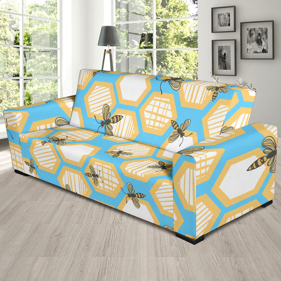 Bee Honeycomb Pattern Sofa Slipcover