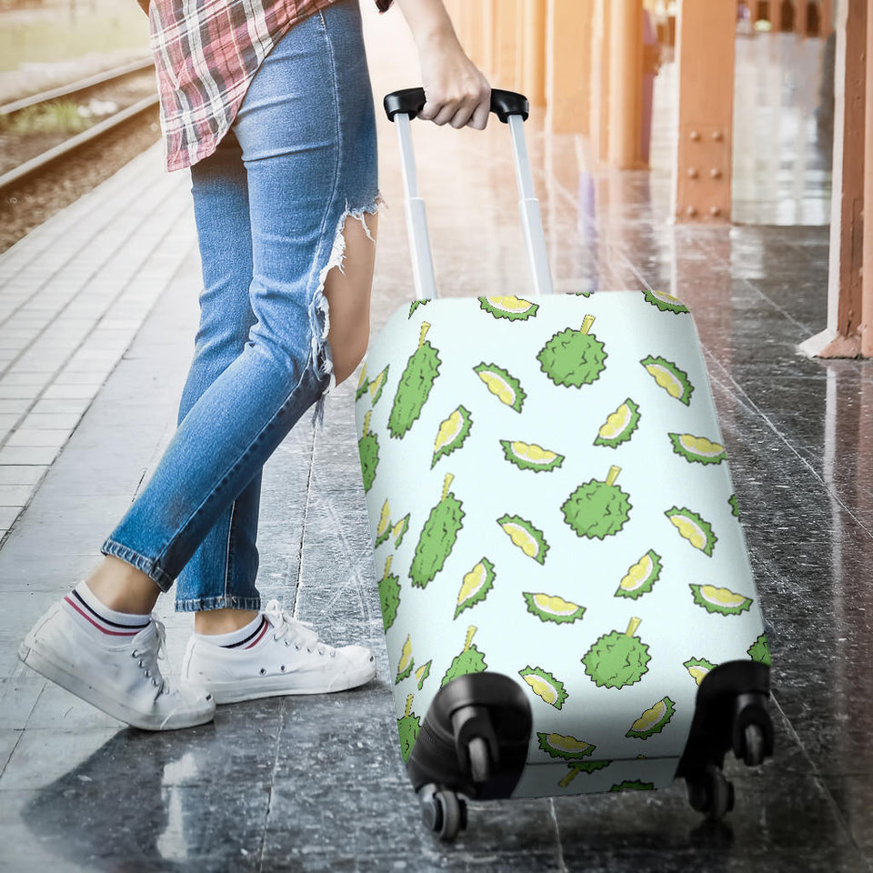 Durian Pattern Blue Background Luggage Covers