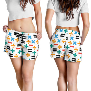 Math Pattern Print Design 05 Women Shorts