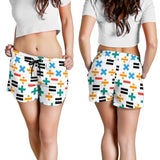 Math Pattern Print Design 05 Women Shorts