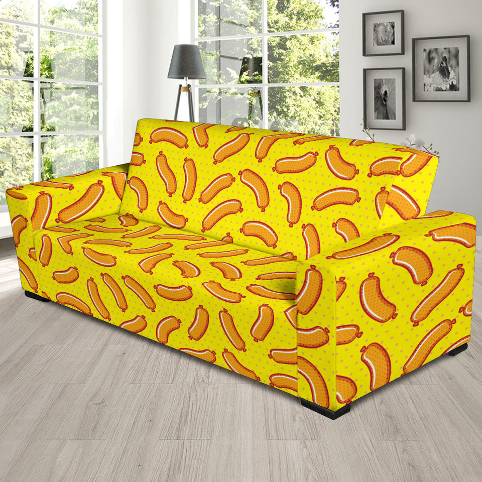 Sausage Pattern Print Design 01  Sofa Slipcover