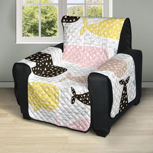 Whale dot pattern Recliner Cover Protector