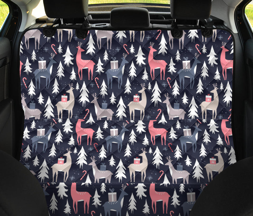 Deers Winter Christmas Pattern Dog Car Seat Covers