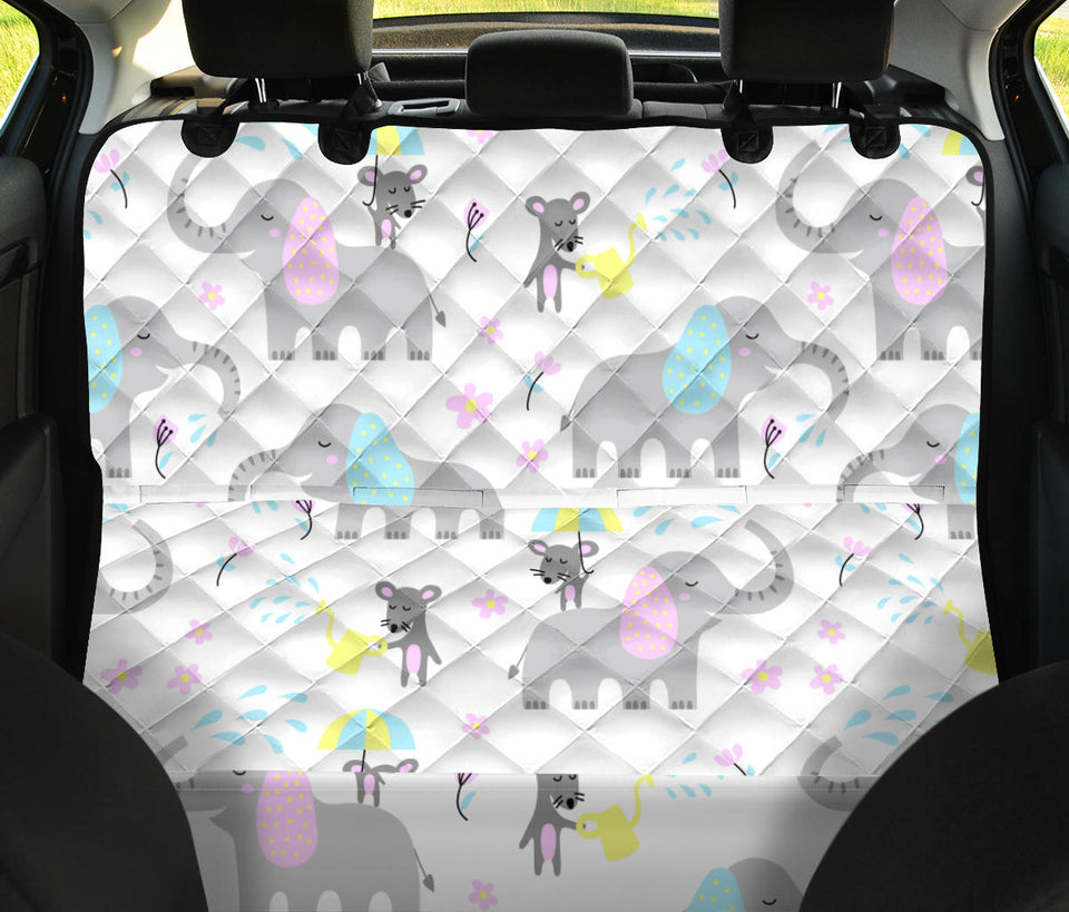 Cute Elephant Mouse Pattern Dog Car Seat Covers