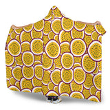 Passion Fruits Slice Pattern Hooded Blanket