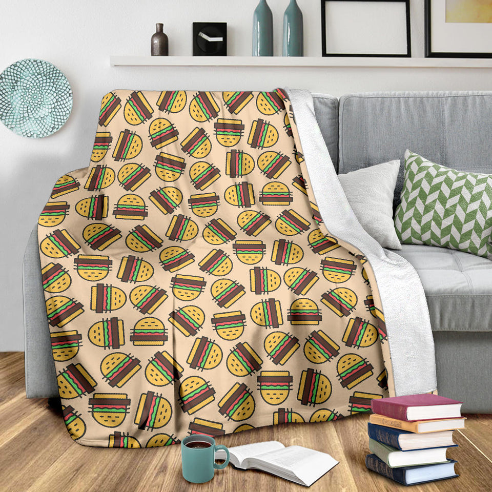 Hamburger Pattern Print Design 01 Premium Blanket