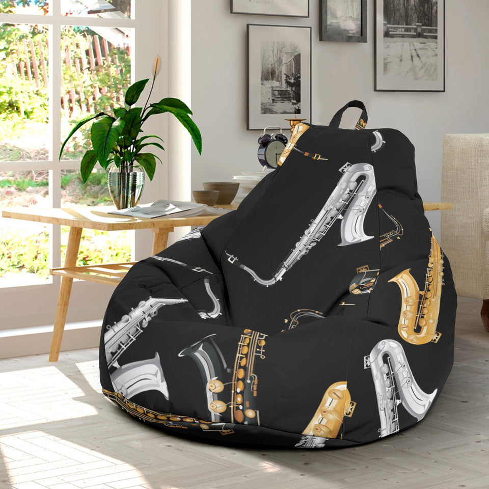 Saxophone Design Pattern Bean Bag Cover