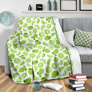 Lime Design Pattern Premium Blanket