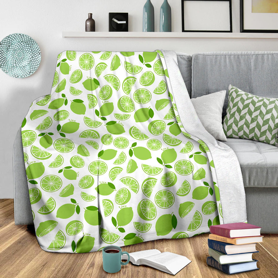 Lime Design Pattern Premium Blanket