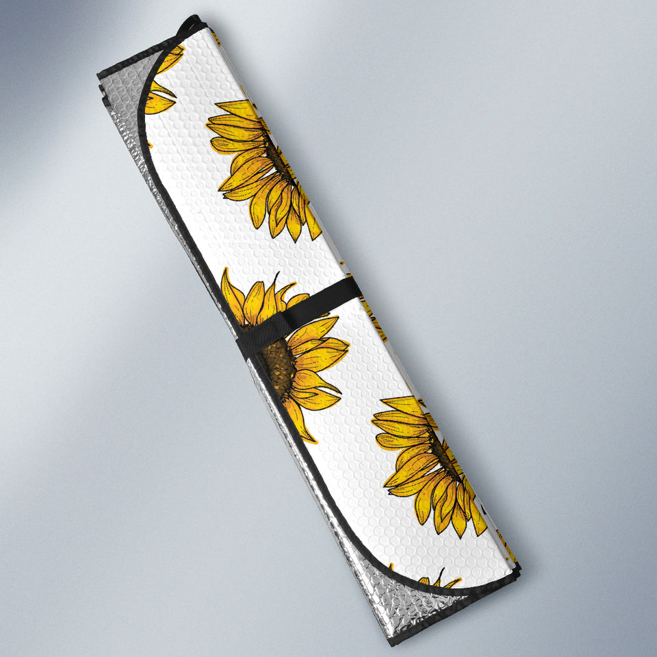 Sunflowers Design Pattern Car Sun Shade