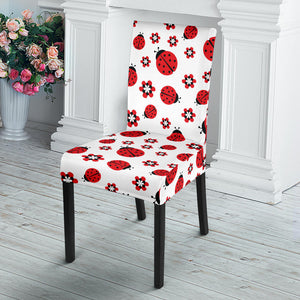 Ladybug Pattern Print Design 04 Dining Chair Slipcover