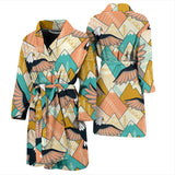Eagle Pattern Print Design 02 Men's Bathrobe