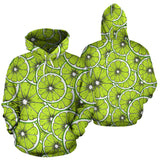 Slices Of Lime Design Pattern Men Women Pullover Hoodie