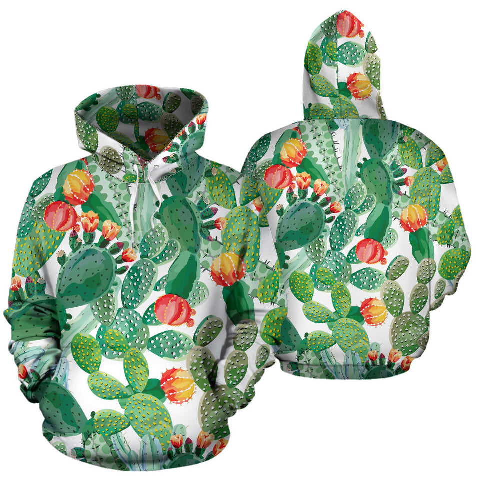 Cactus Design Pattern Copy Men Women Pullover Hoodie