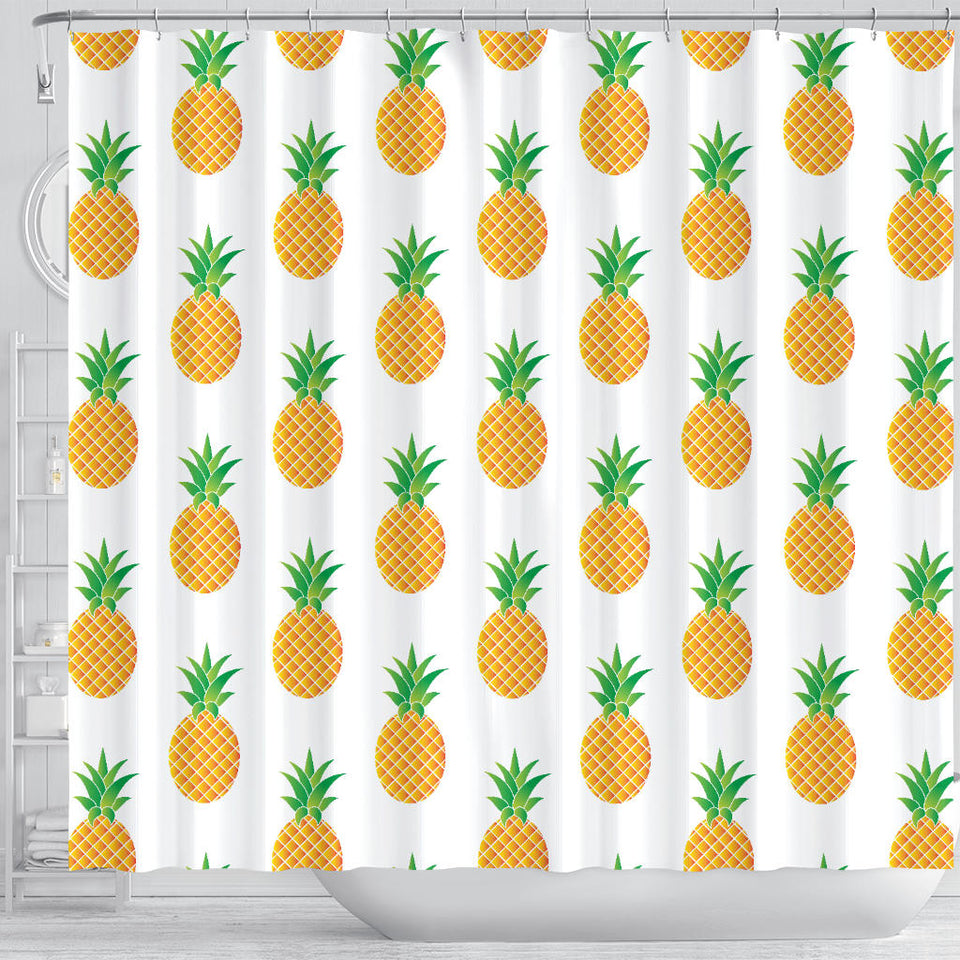Pineapples Pattern Shower Curtain Fulfilled In US