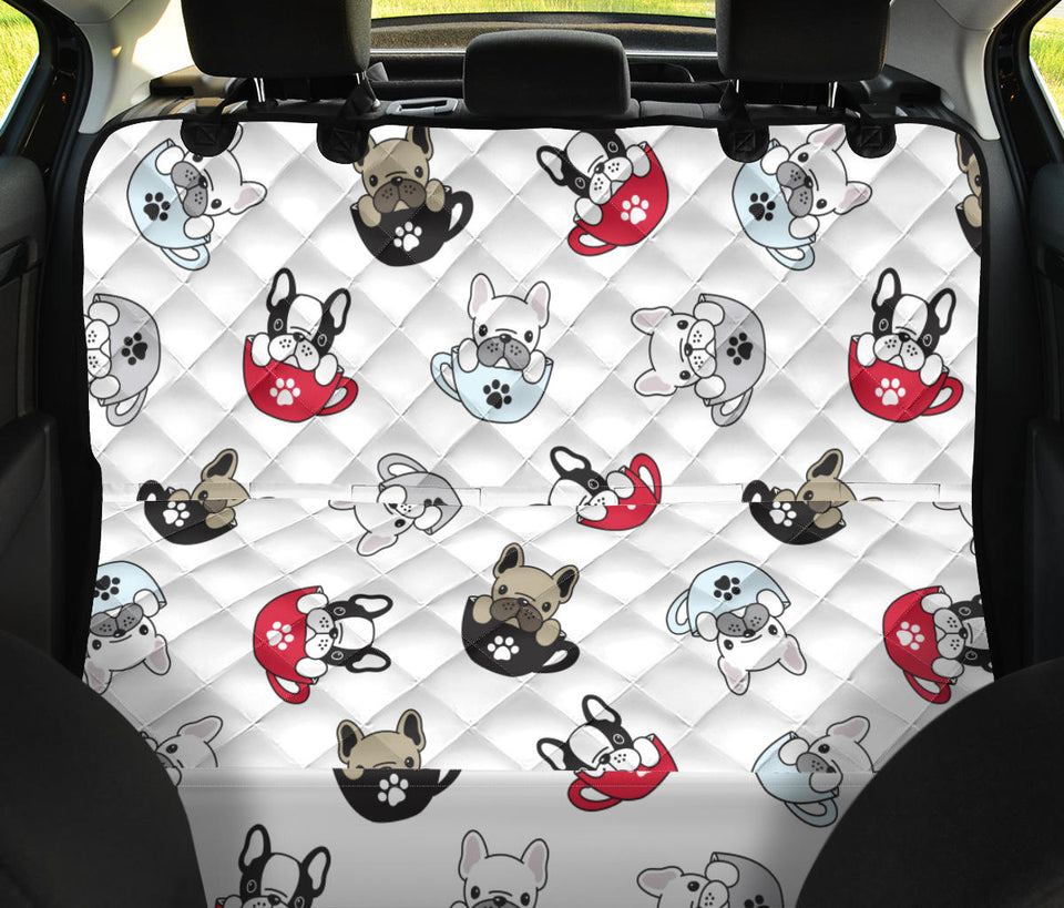 French Bulldog Cup Paw Pattern Dog Car Seat Covers