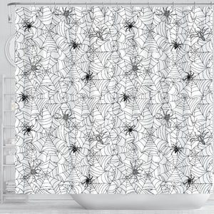 Spider Web Cobweb Pattern Shower Curtain Fulfilled In US