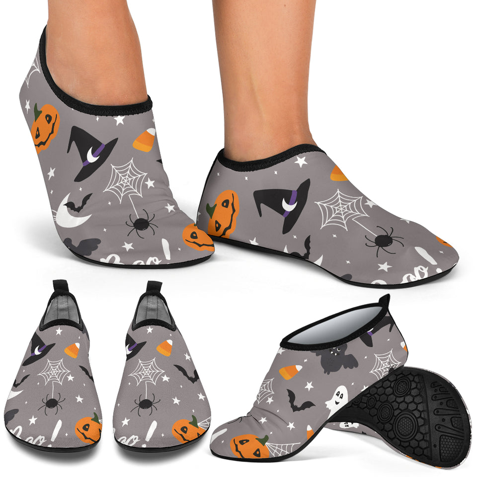 Halloween Design Pattern Aqua Shoes