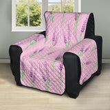 Lavender pattern pink background Recliner Cover Protector